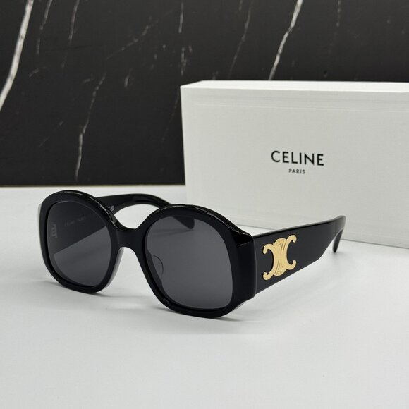 NEW CELINE CL40305U 01A BLACK OVERSIZED WOMEN SUNGLASSES CELINE - Picture 2 of 10